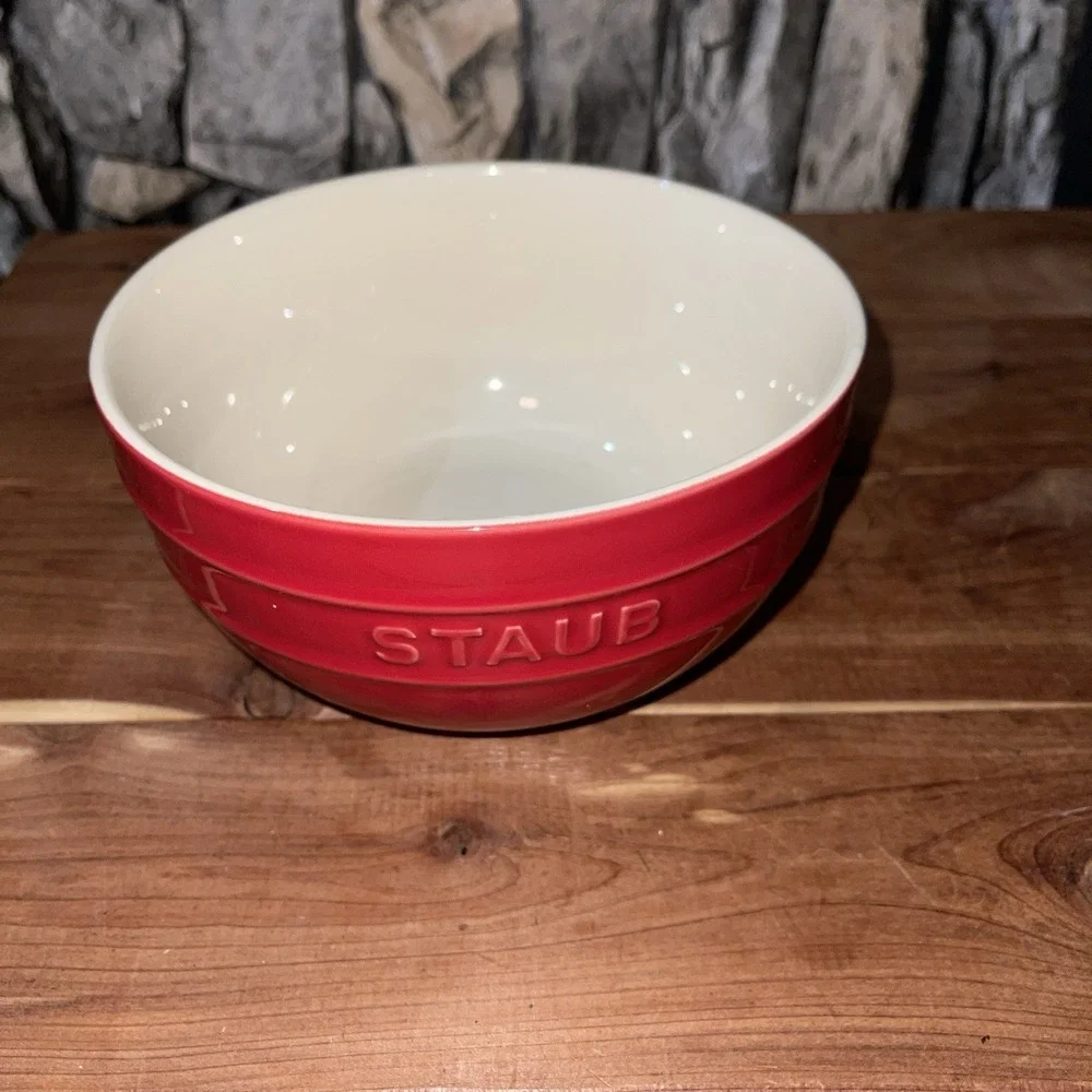 Staub Ceramic Bowl Cherry Red Large 6.5